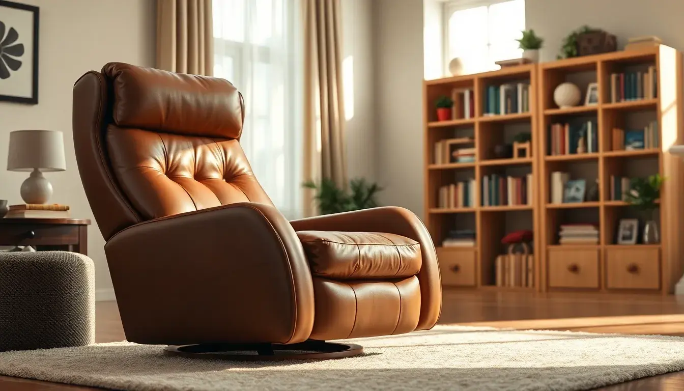 leather leather recliner