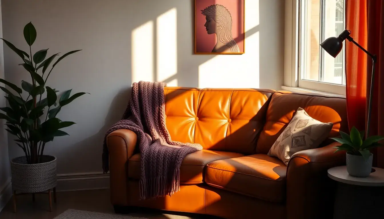 leather love seat