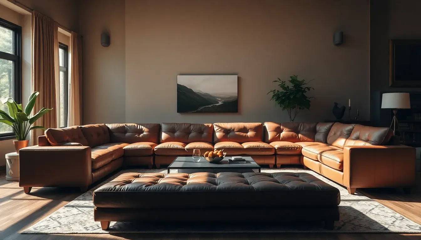 leather sectional