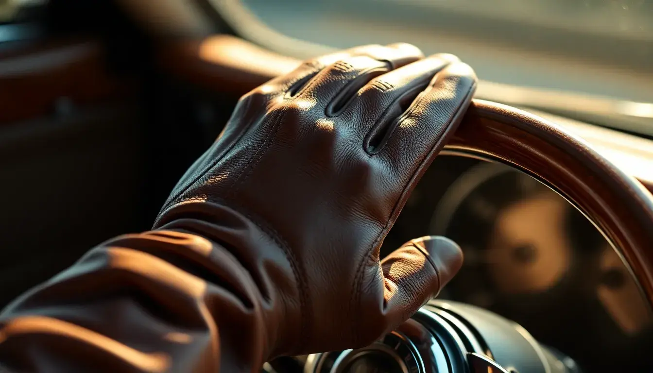 men with leather gloves