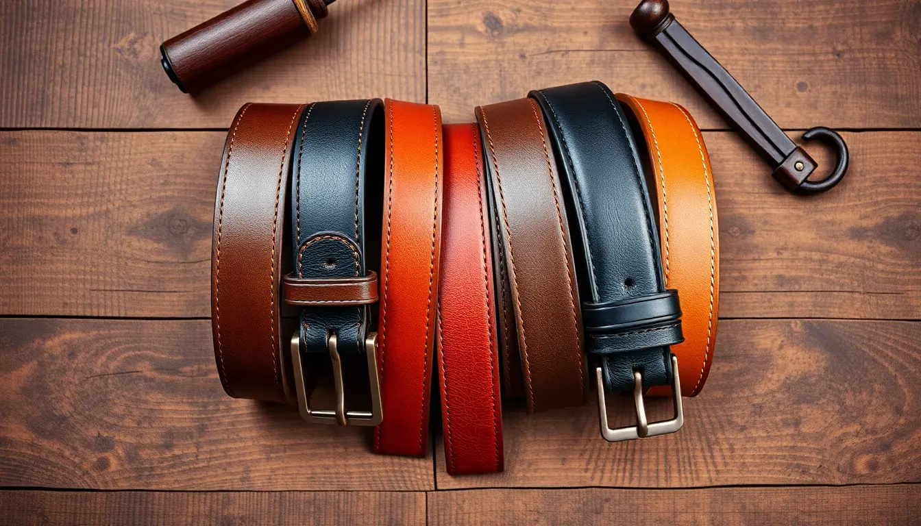 mens leather belt