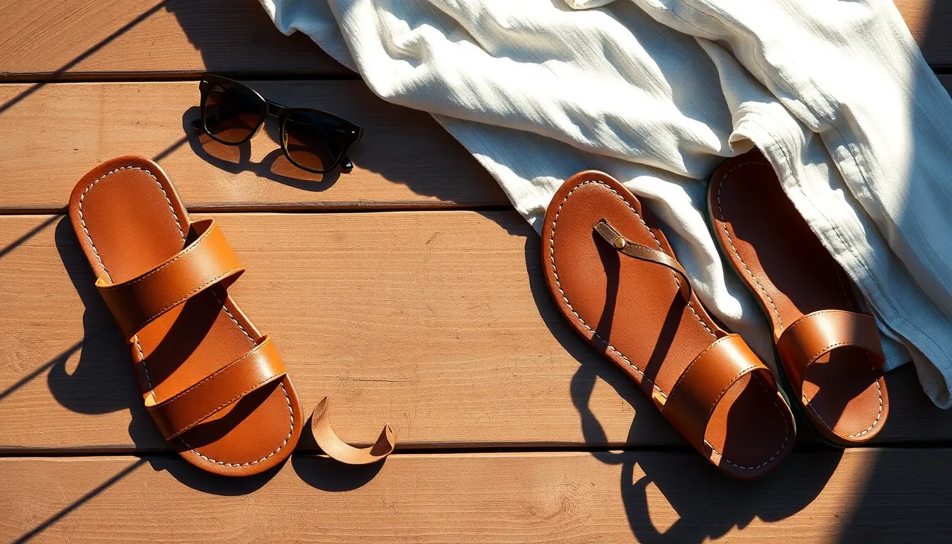mens leather sandals