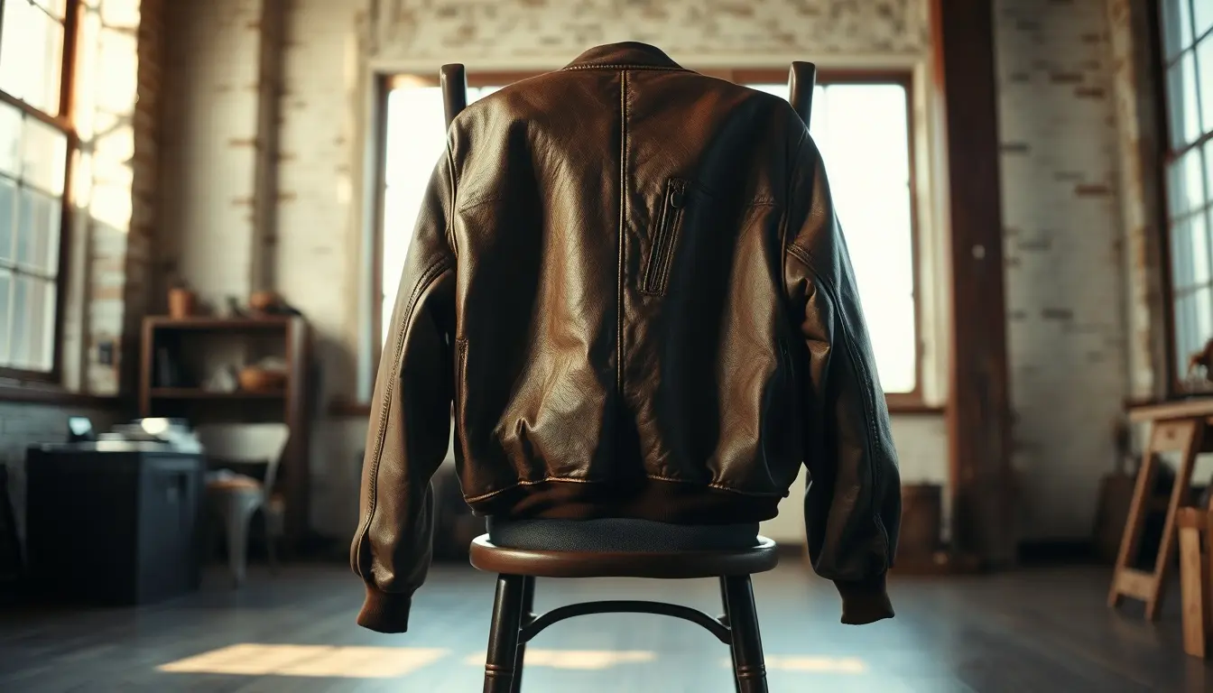 vintage leather jacket