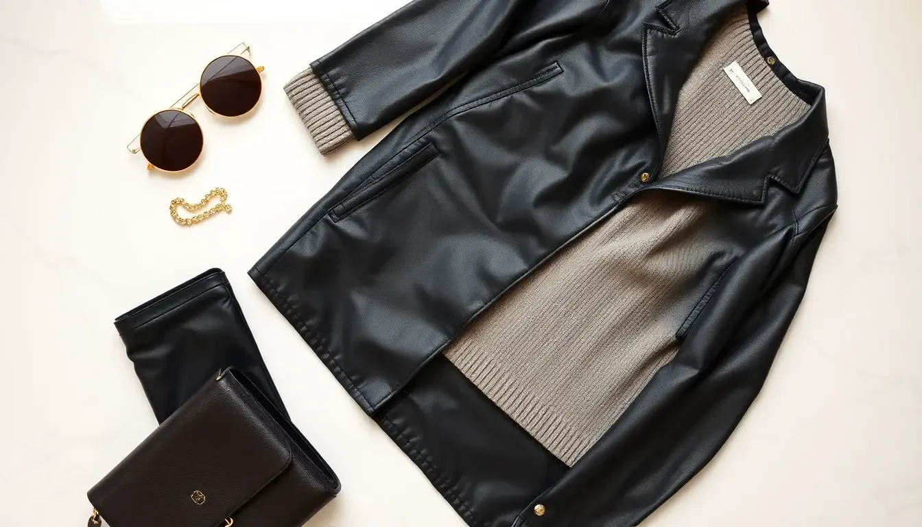 faux leather trousers