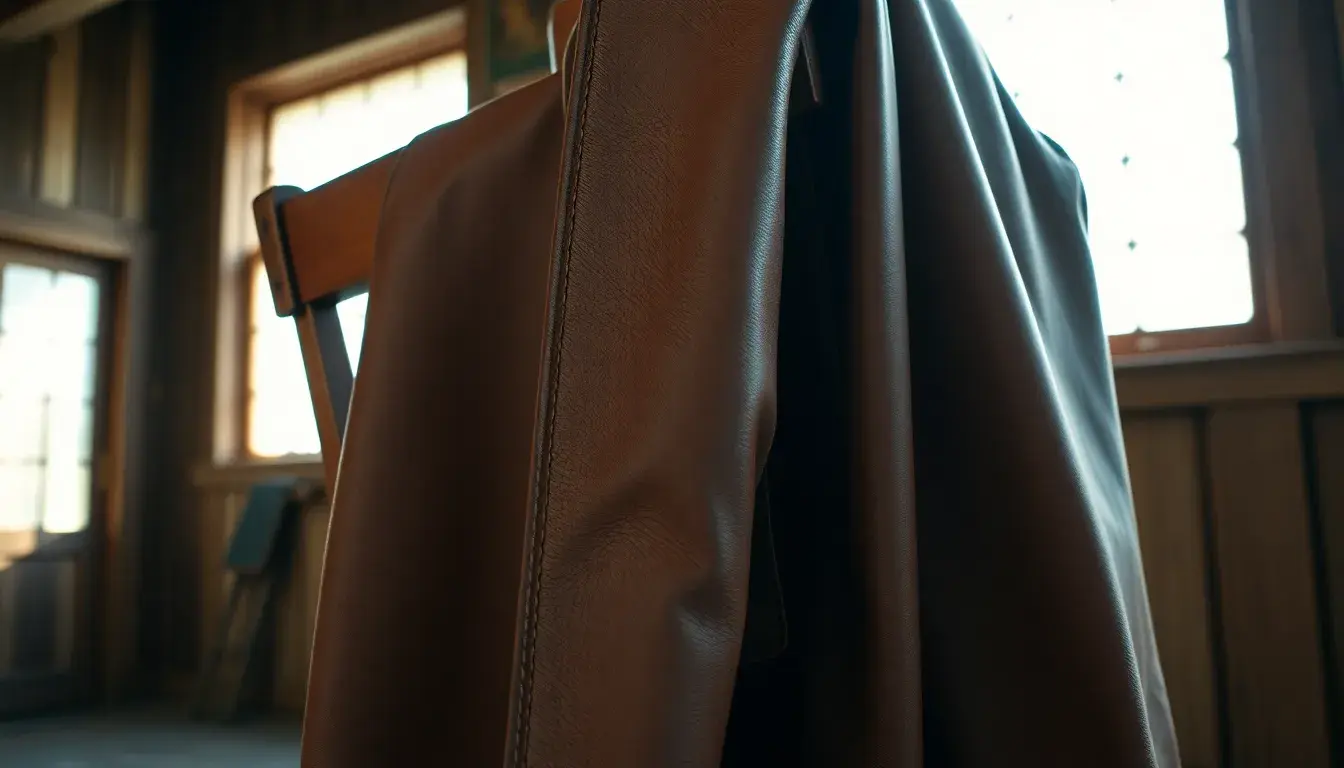 leather coat