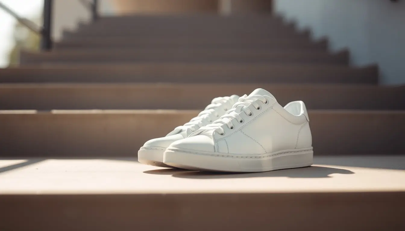 Clean White Leather Trainers: Fresh Look