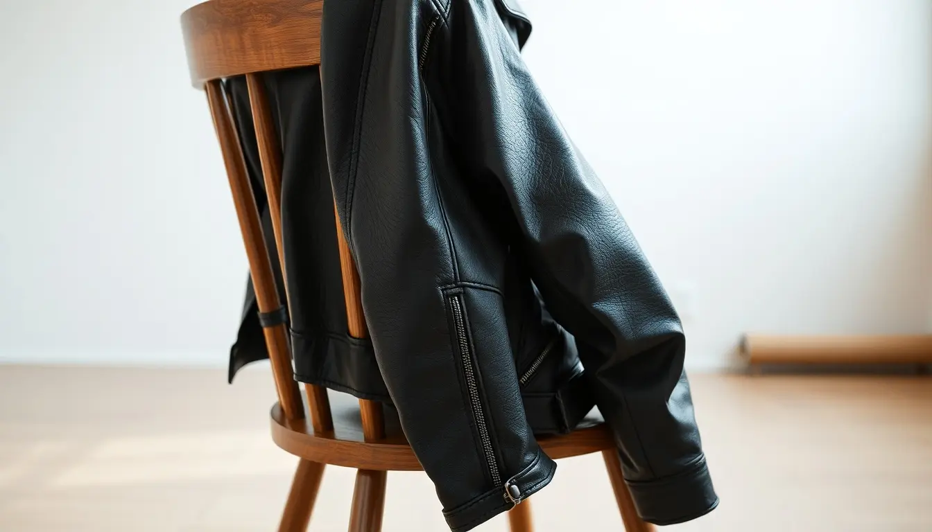 black jacket womens leather