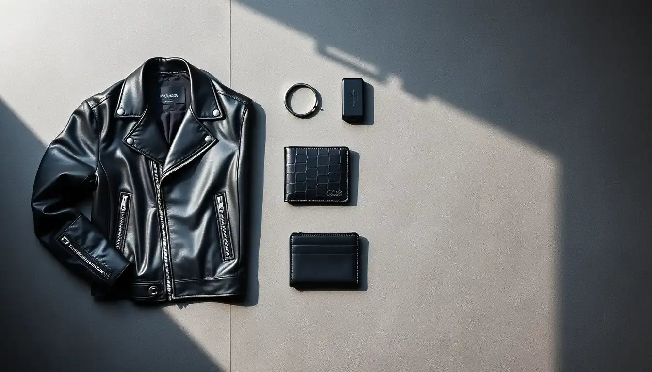 black leather