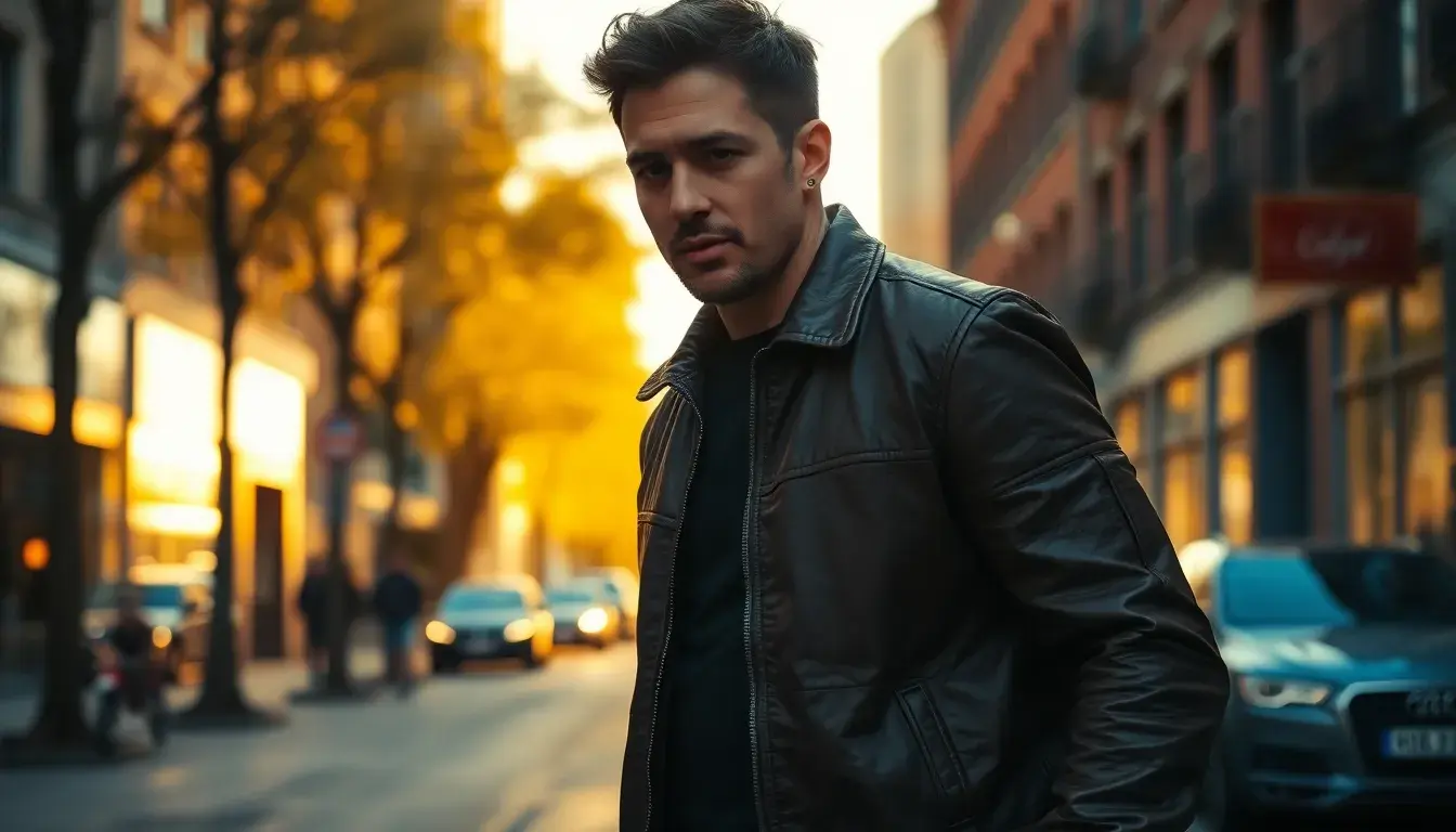 bomber leather jacket