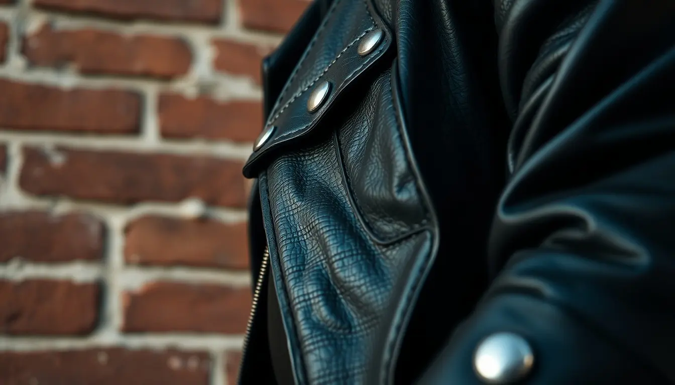 leather biker jacket
