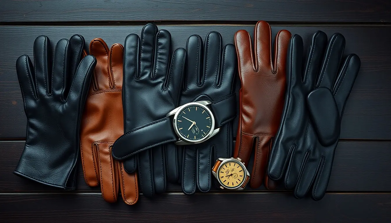 leather gloves men