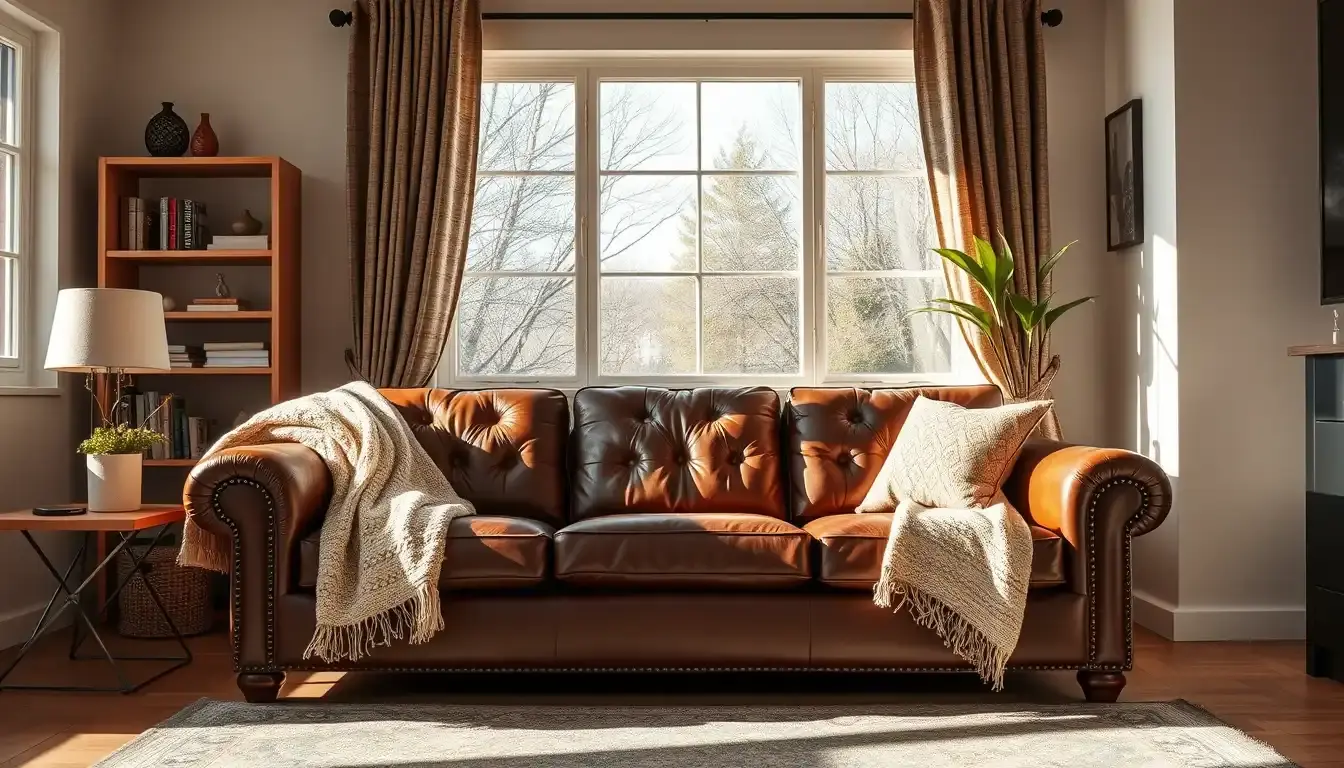 leather couch leather
