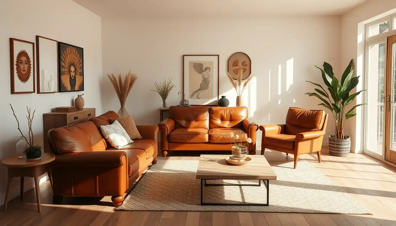 leather living room sets