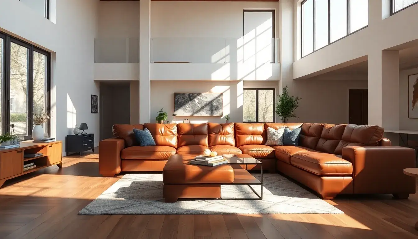 leather sectional with chaise