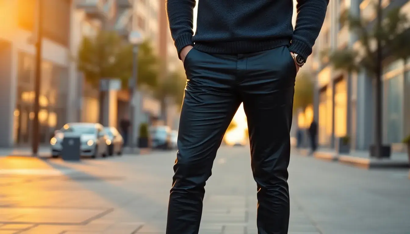 mens leather pants
