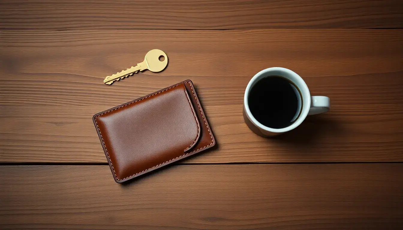 minimalist leather wallet