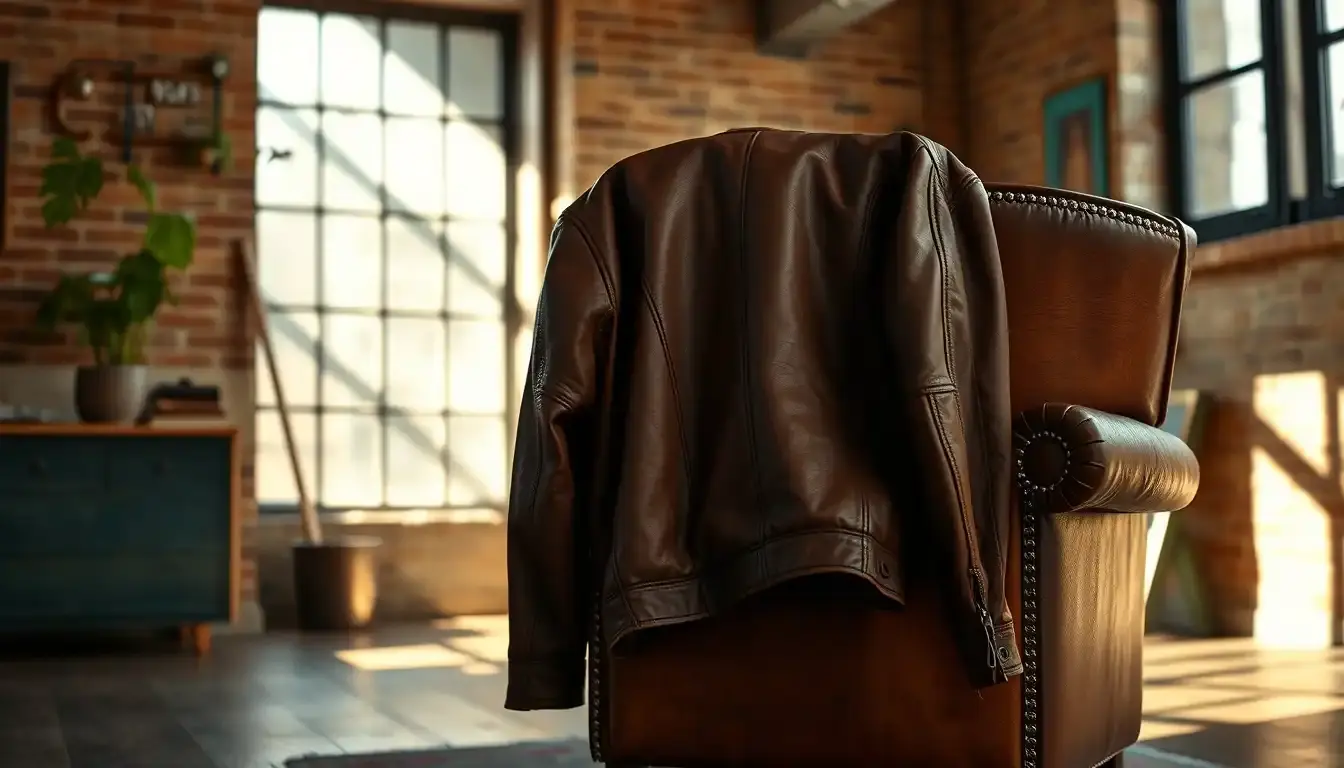 leather jacket and