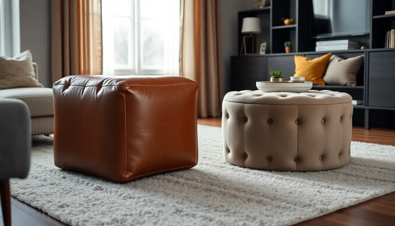 ottoman furniture leather