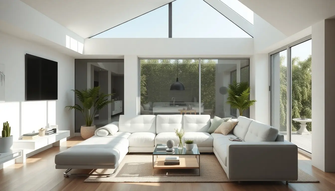 white leather sofa