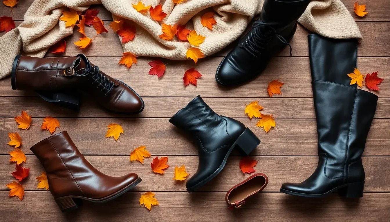 womens in leather boots