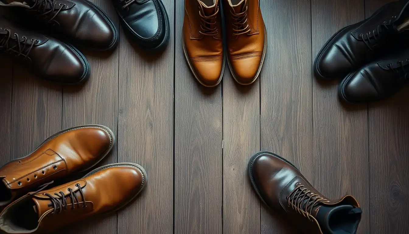 brown leather boots