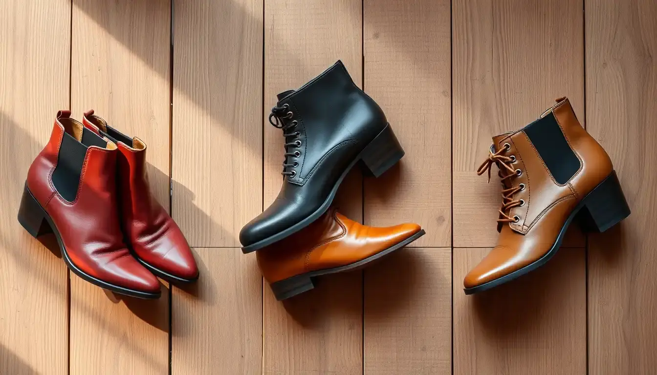 leather ankle boots