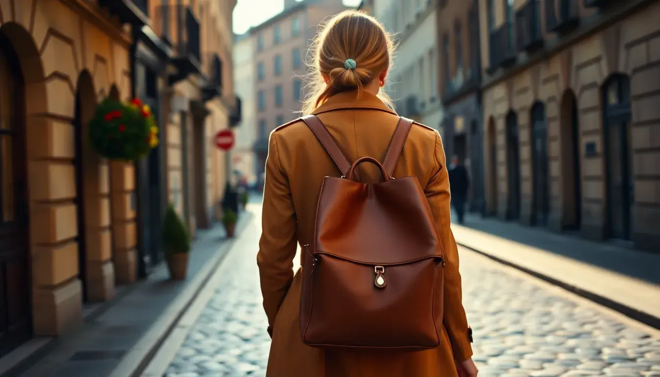 leather backpack bags for womens