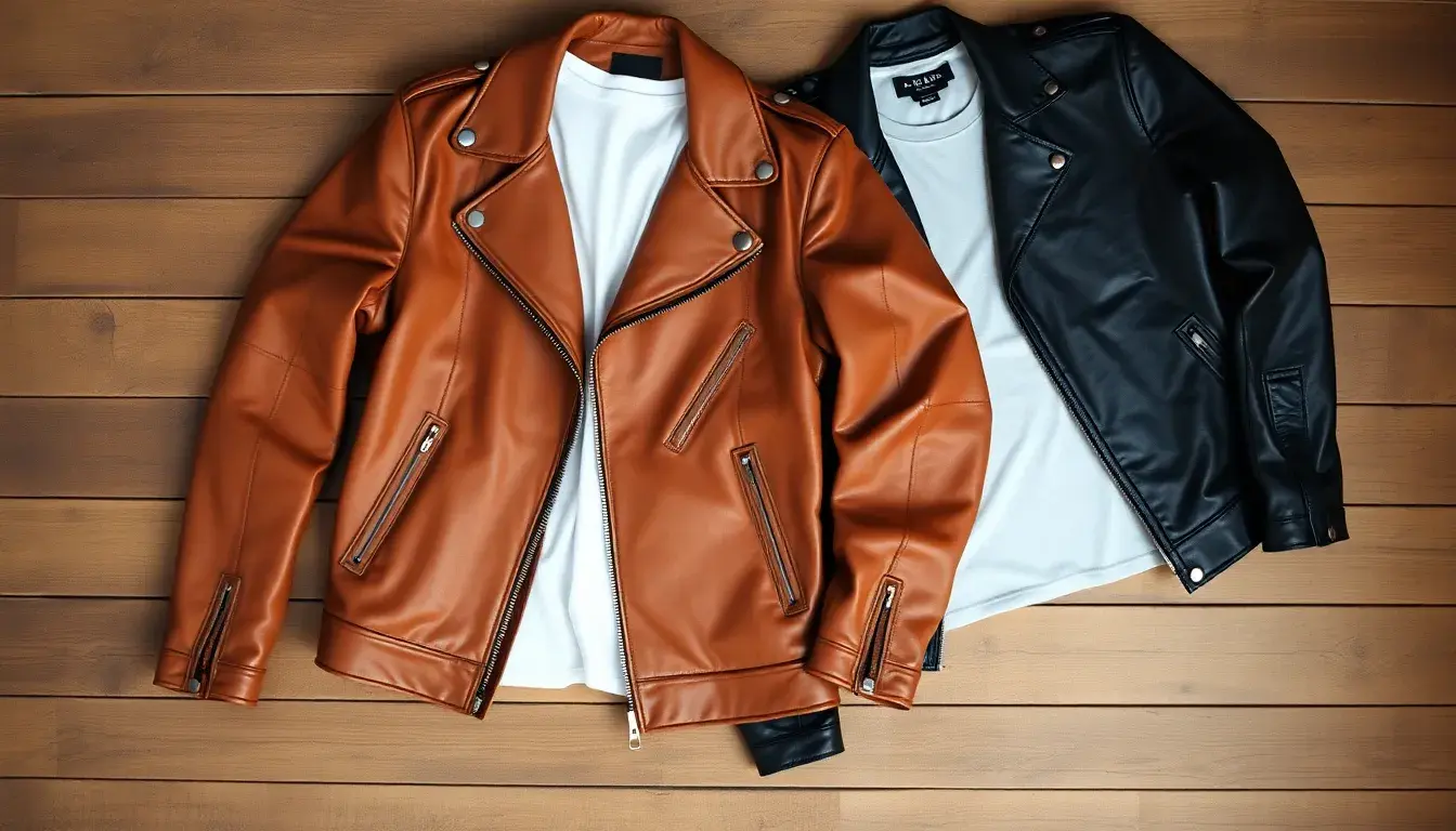 leather imitation jacket