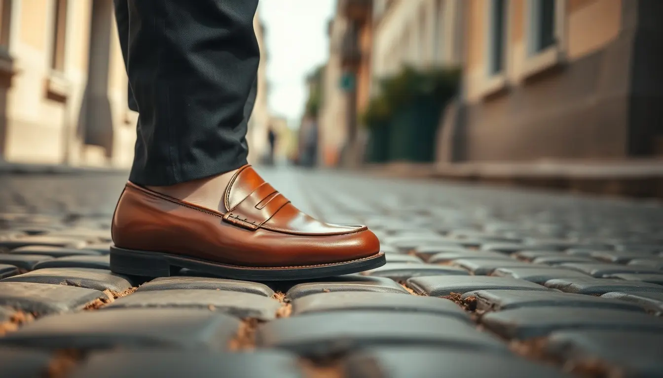 leather loafers