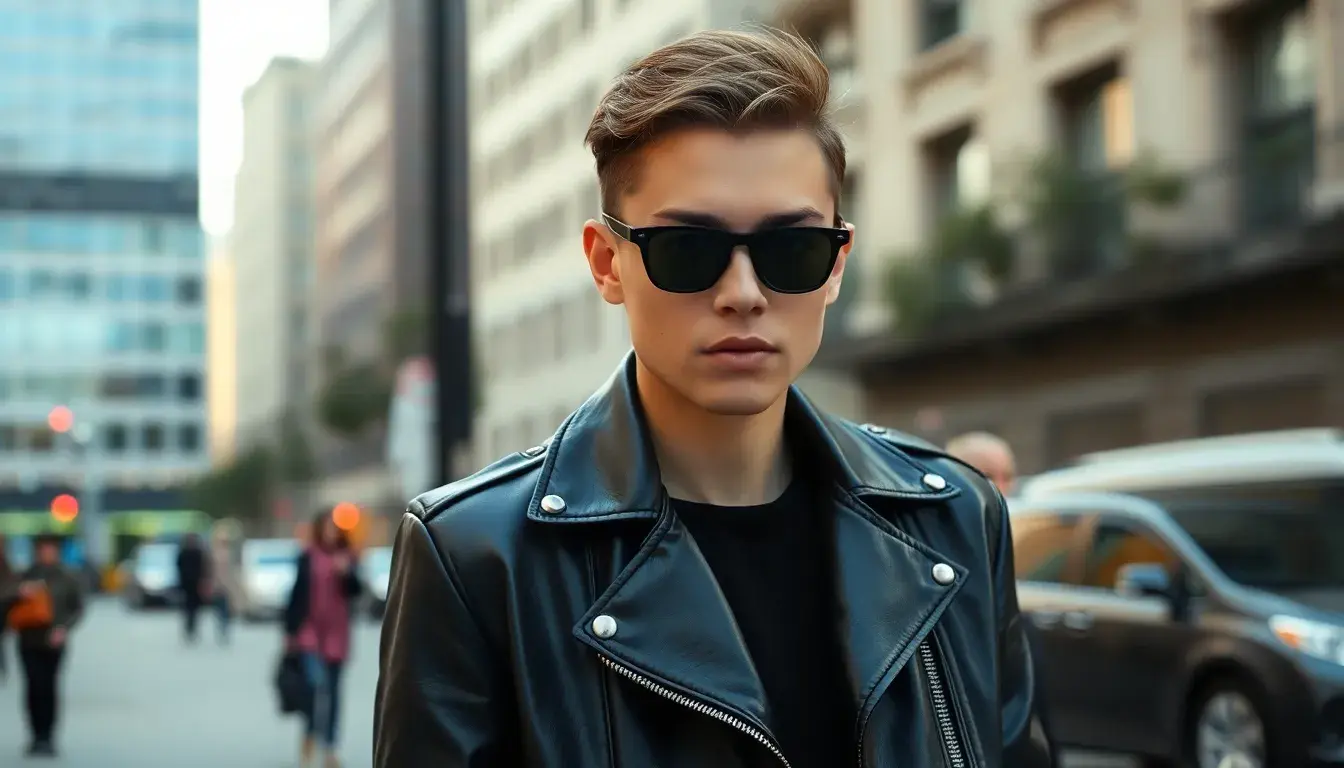 faux leather jacket