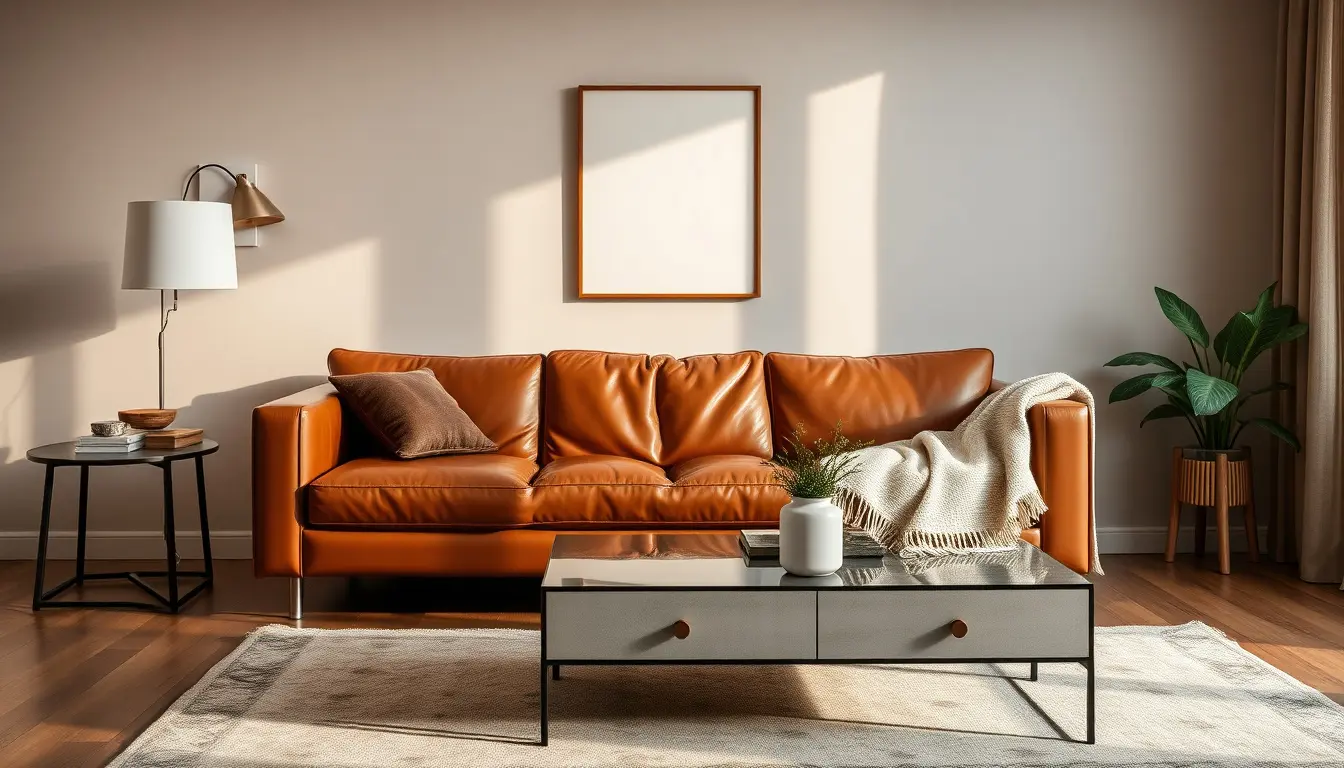 leather couches and