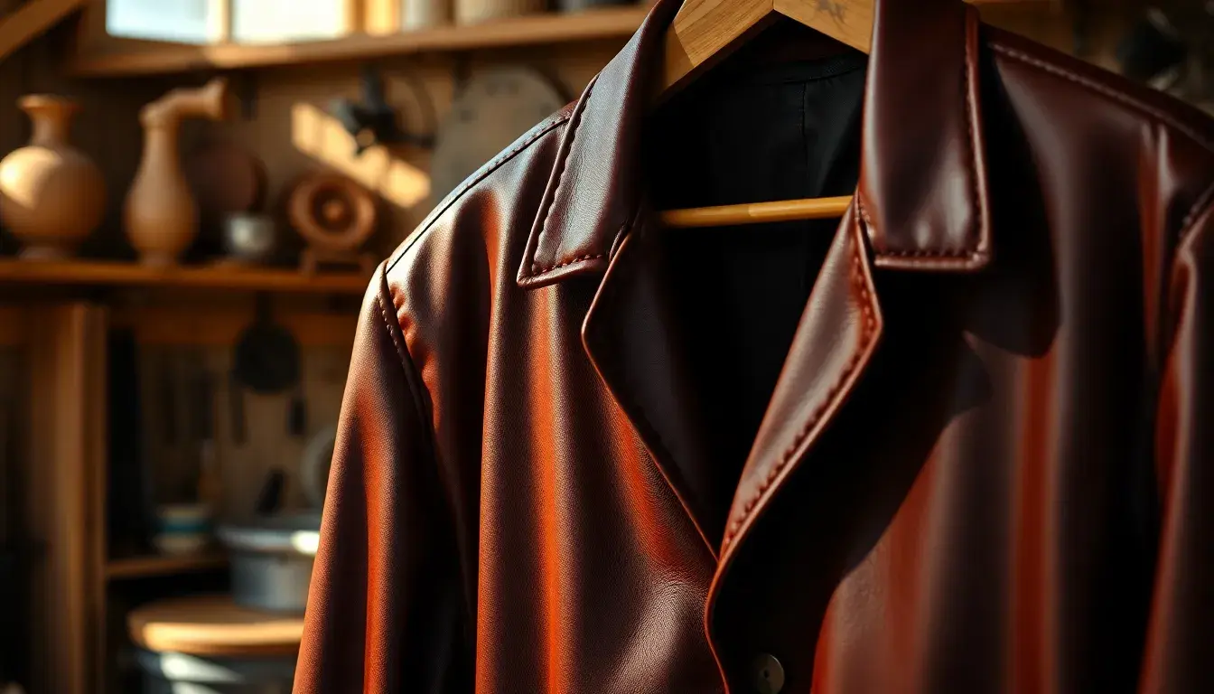 leather jacket brown colour
