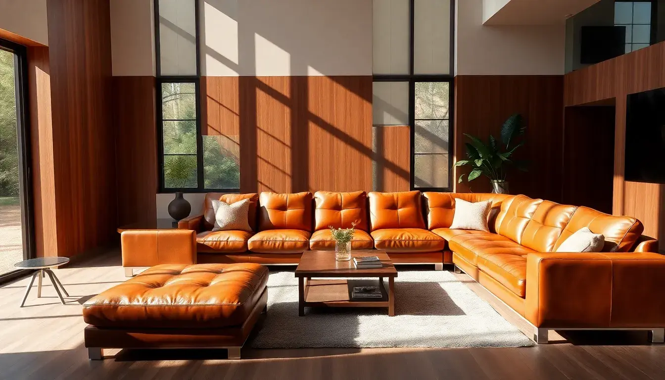 leather sectional sectional
