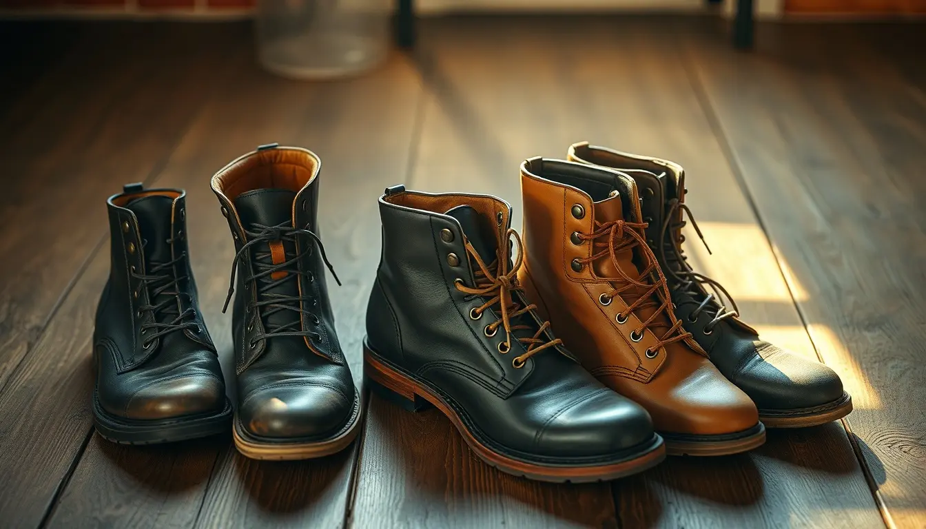 leather boots