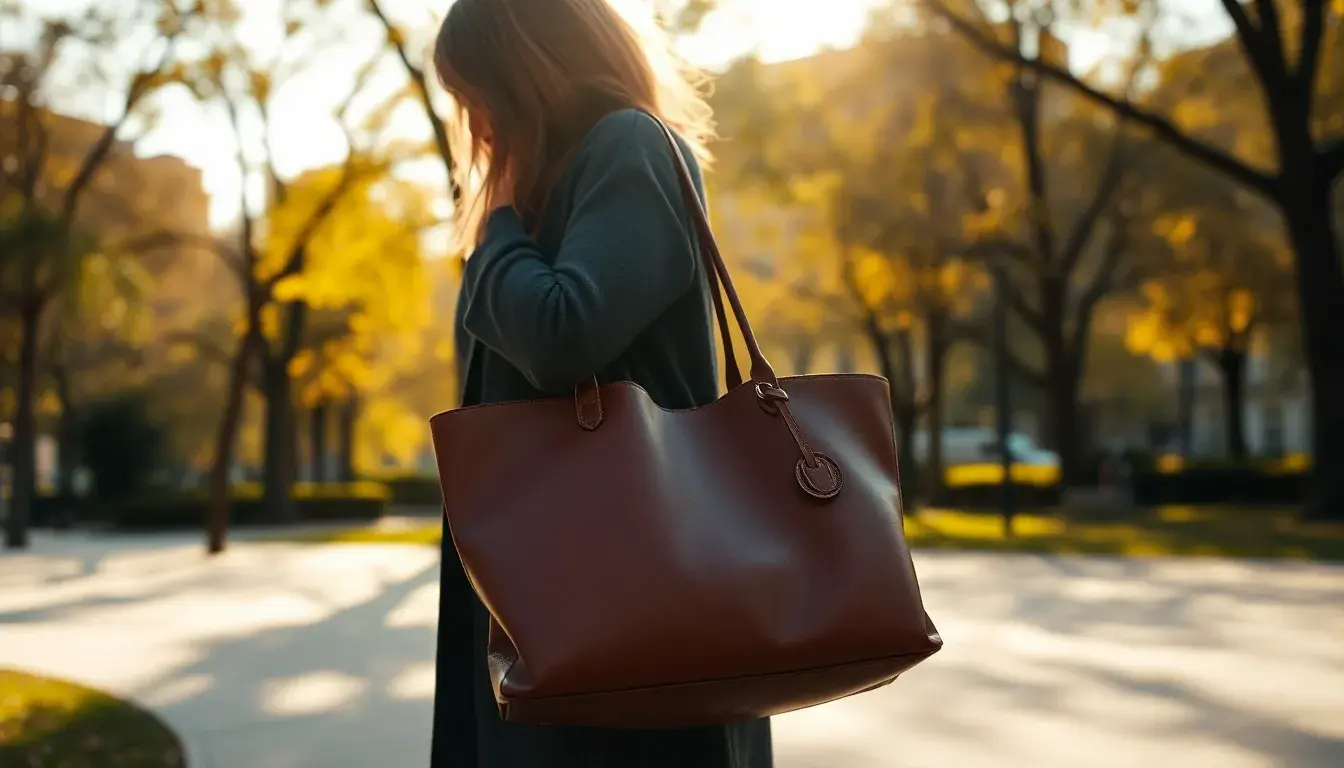 leather tote bag