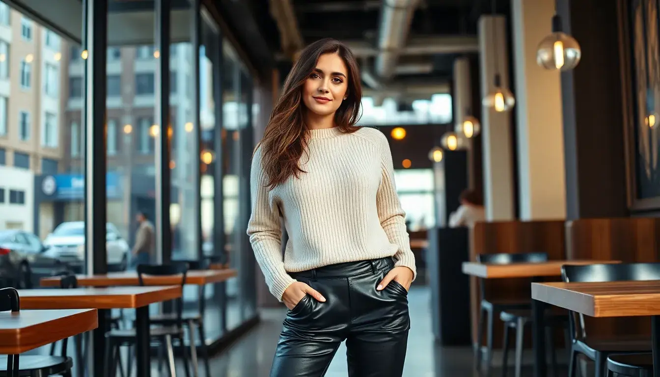 faux leather pants