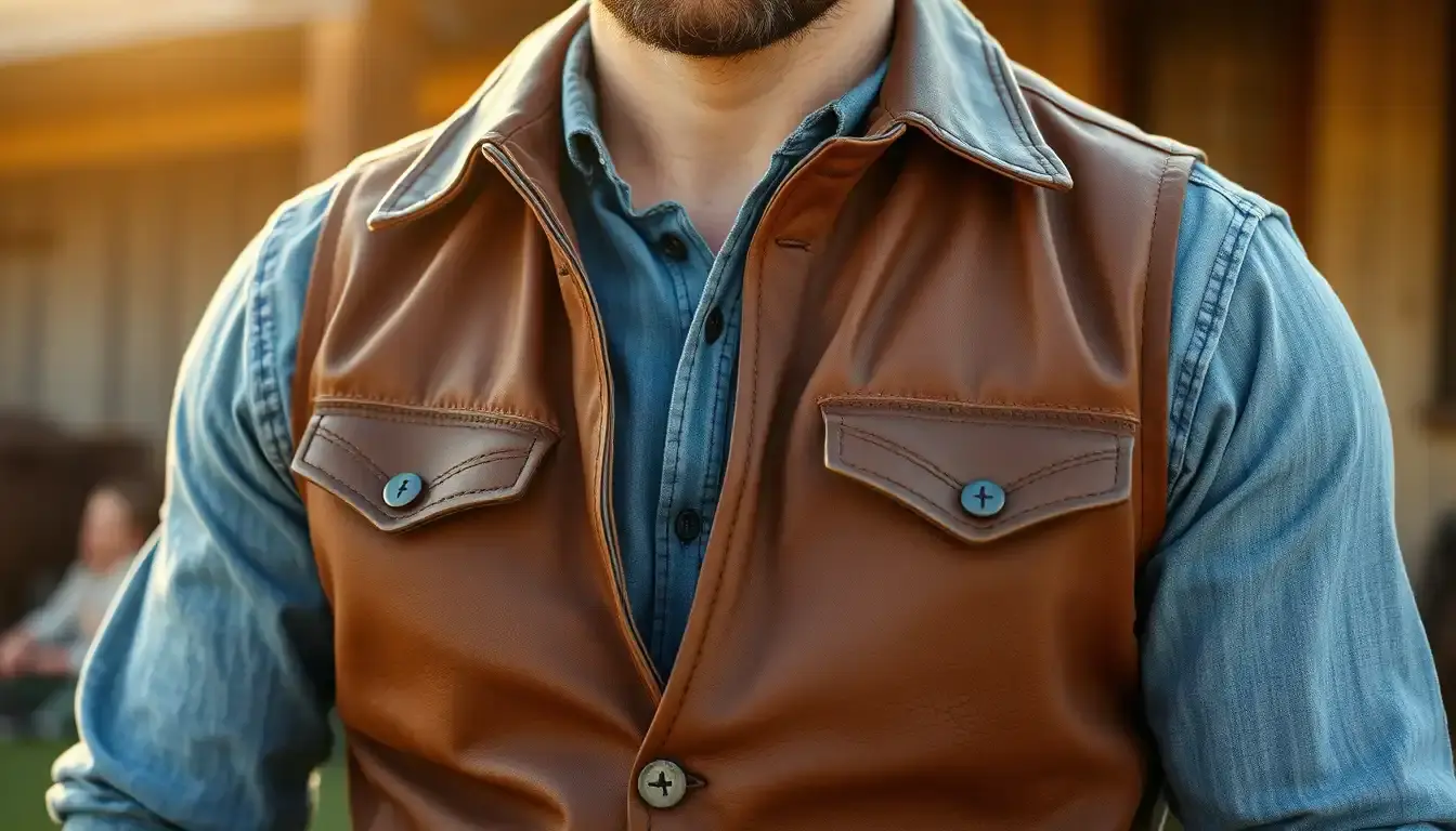 leather vest