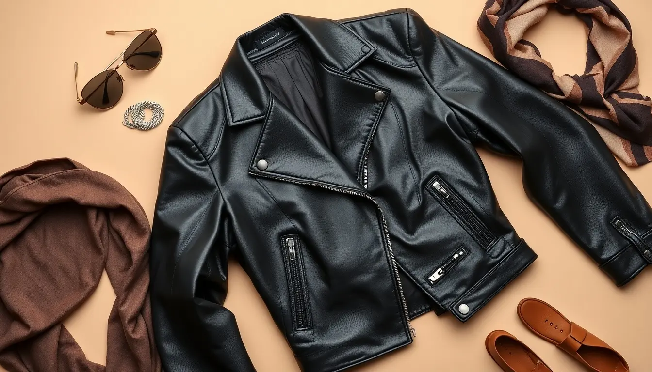 women leather jacket