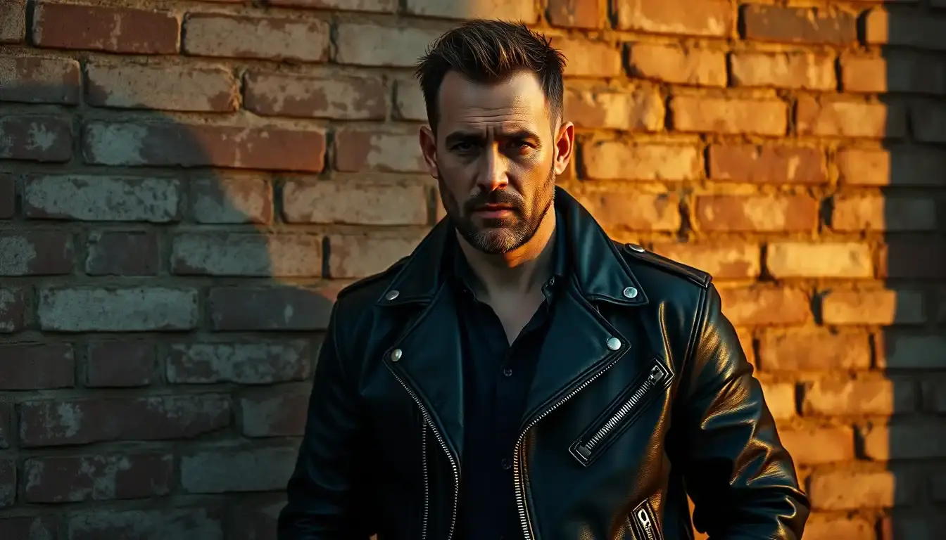 leather jacket men