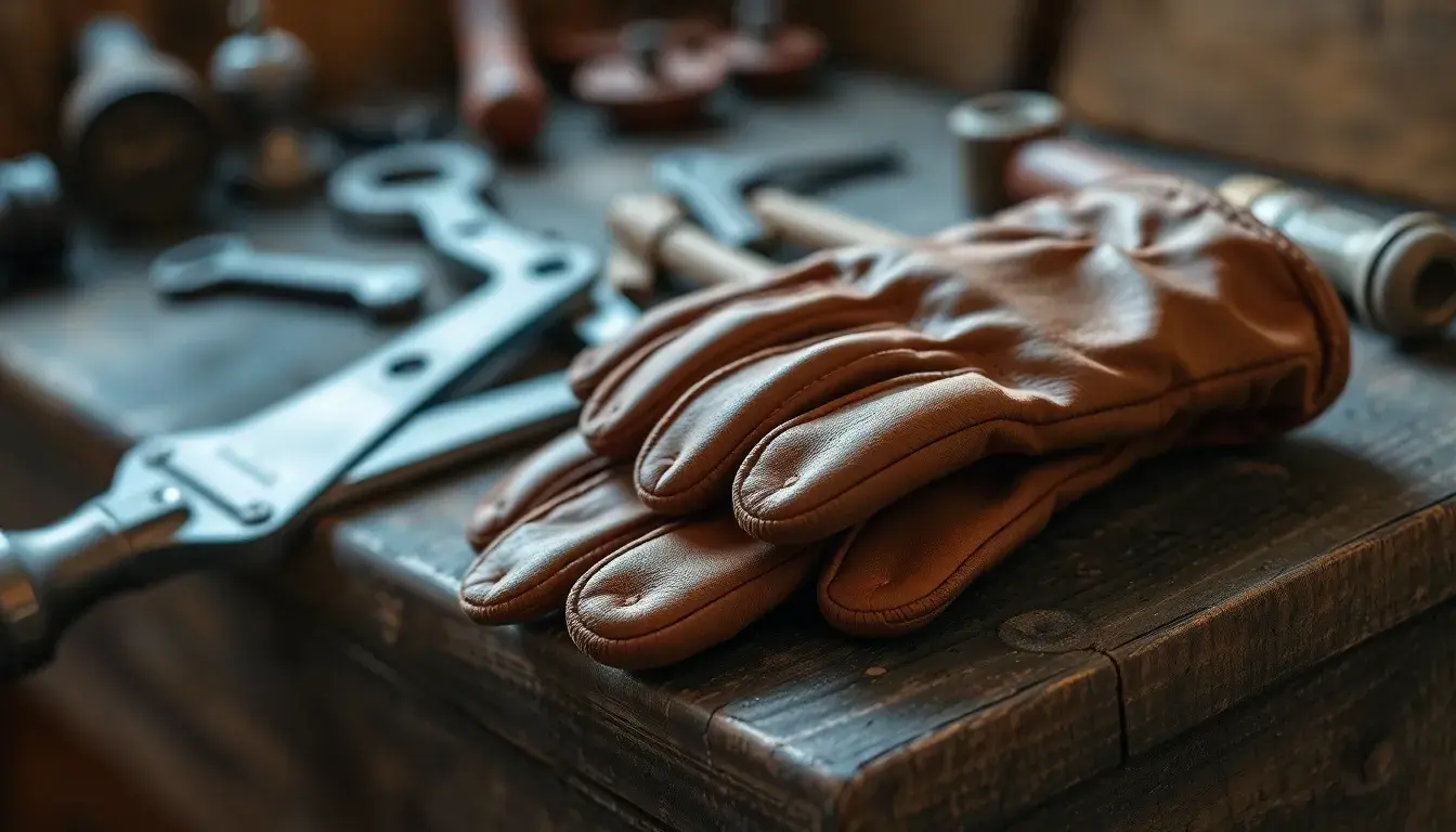 leather work gloves
